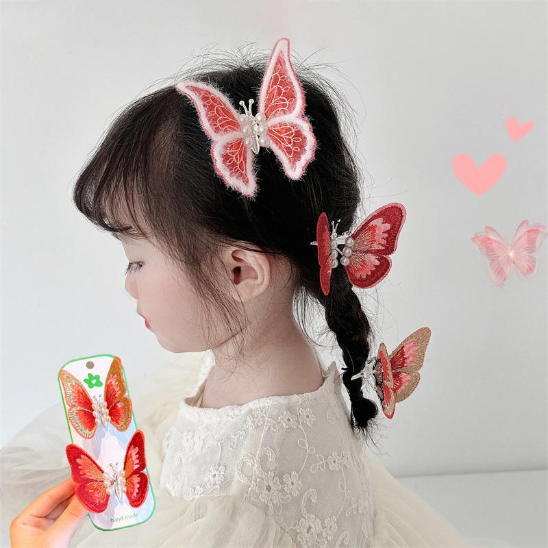 

1 шт. Модные заколки для волос, заколки, шпильки, жемчужные шпильки, крылья бабочки, детские головные уборы