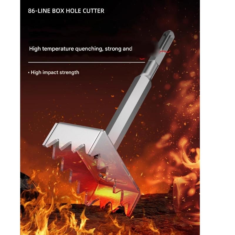 Professional Electrical Box Cutout Cutter For Precise Flush Mount Installations Suitable With Power Drills And Solid Alloy Design