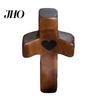 Portable Wooden Cross Olive Wood Pocket Smooth Texture Pocket-sized Stress Relief Spiritual Handcrafted Companion My Heart Encouragement Gift