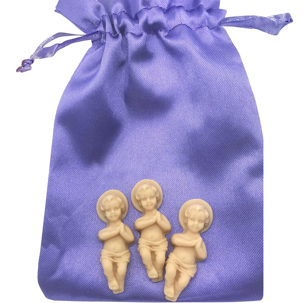 King Cake Babies Bakers Dozen Set with Gift Bag and 13 Sweet Baby Jesus Figurines Party Cake Decoration