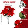 Christmas Poinsettia simulation bouquet 5 Pack 7 flower branches indoor and outdoor Christmas decoration