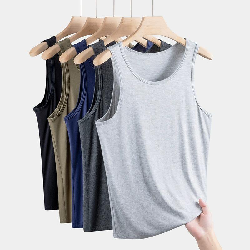 Modal Herren Slim Fit Tanktop Übergröße Sweatshirt