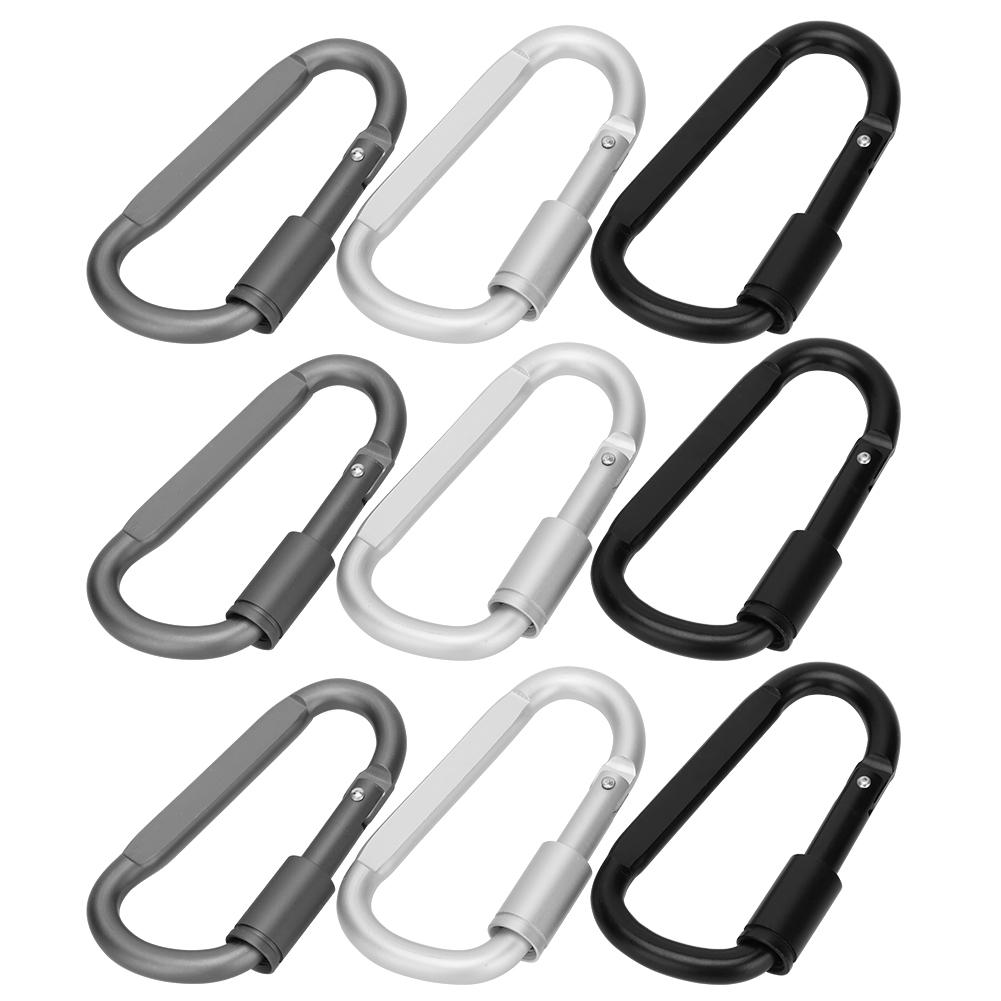 D Shaped Buckle Carabiner Quick Hanging Lock Outdoor Equipment Tool Aluminum Alloy
