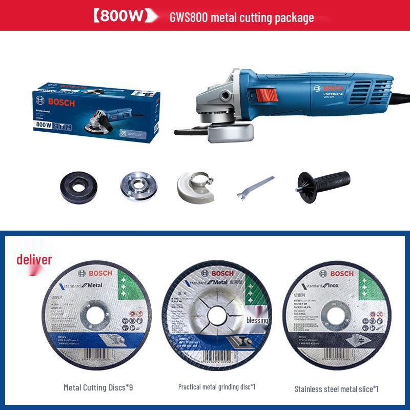 

Ручна кутова шліфмашина Bosch GWS800: Різання, пазування та полірування з 1-річною гарантією.