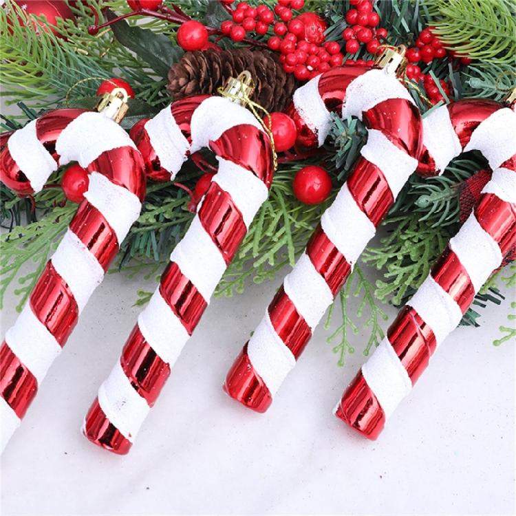 Decorative Accessories Candy Canes Ornament Durable Plastic Christmas Tree Decorations For Holiday Homes Party