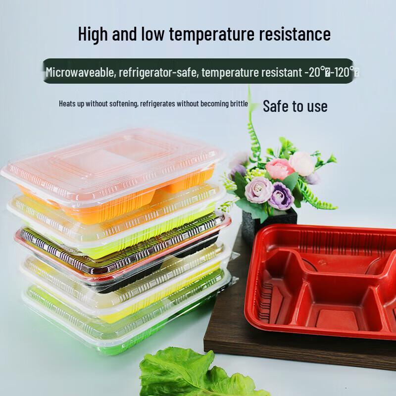 Saikeyou Disposable 4-Compartment Lunch Box Set