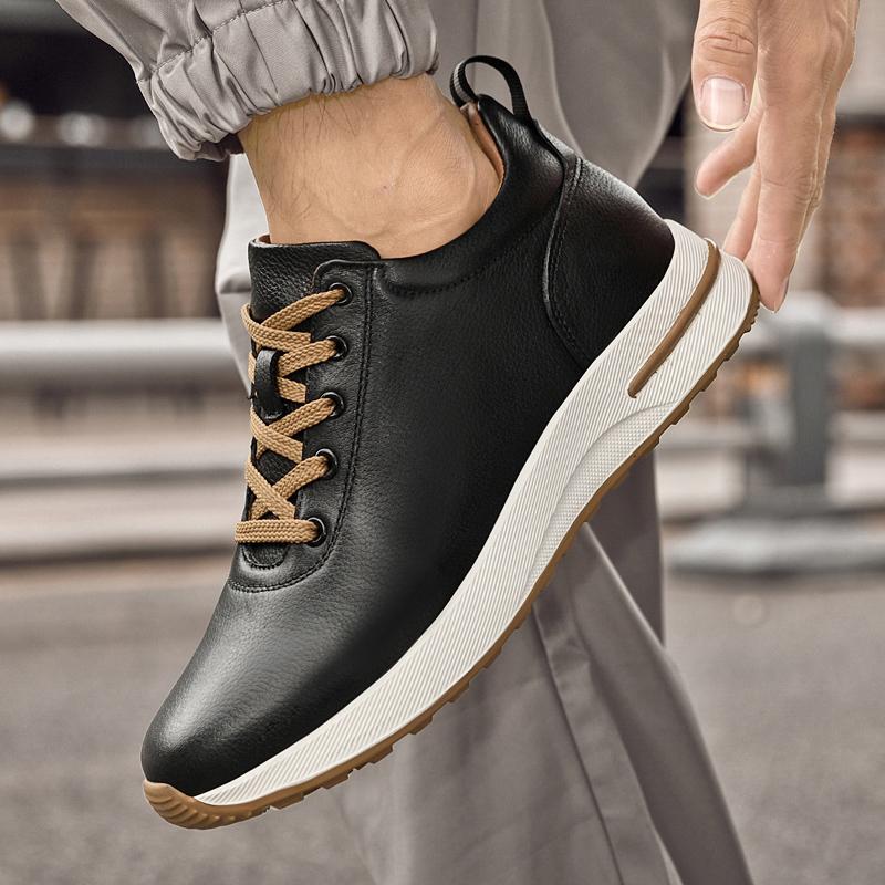 Men's Athletic Heightening Sneakers 5cm, Lightweight Gym Shoes with Air Cushion, Invisible Lifts for Running Elevator Sports