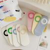 New 5 Pairs Summer Cotton Non Slip Invisible Heel Socks Thin Ice Cream Color Block Boat Socks Sweat-absorbing Women Children