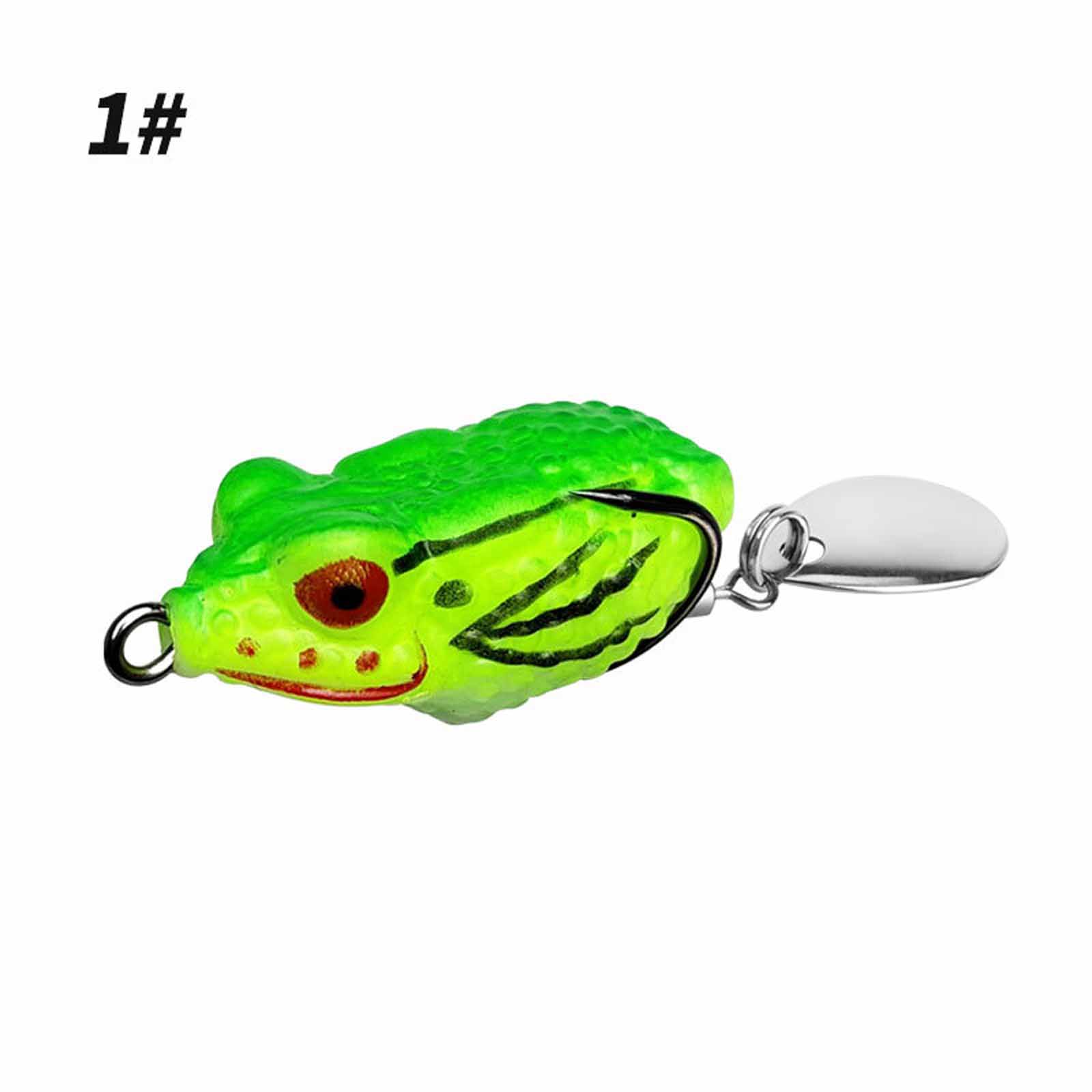 

Soft for Bass, Snakehead, and Fish, Glitter Topwater with Double Hooks, Realistic Design L