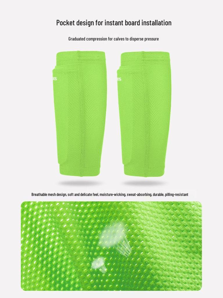 VBOSI Non-Slip Breathable Football Shin Guard Socks for Outdoor Sports
