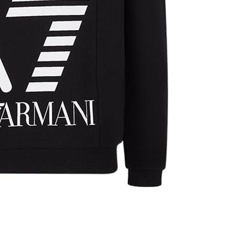 Emporio Armani Ss22 Letter And Number Print Hooded Casual Long Sleeve Sweatshirt Men sweatshirt Black 6LPM57PJHDZ-1200