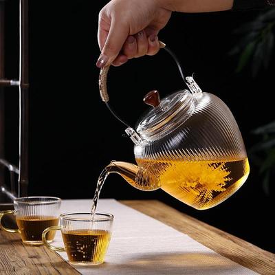 Teapot Heat-resistant Glass Tea Set Chinese Pot Coffee Filter 1100ml Durable Kettle Infuser
