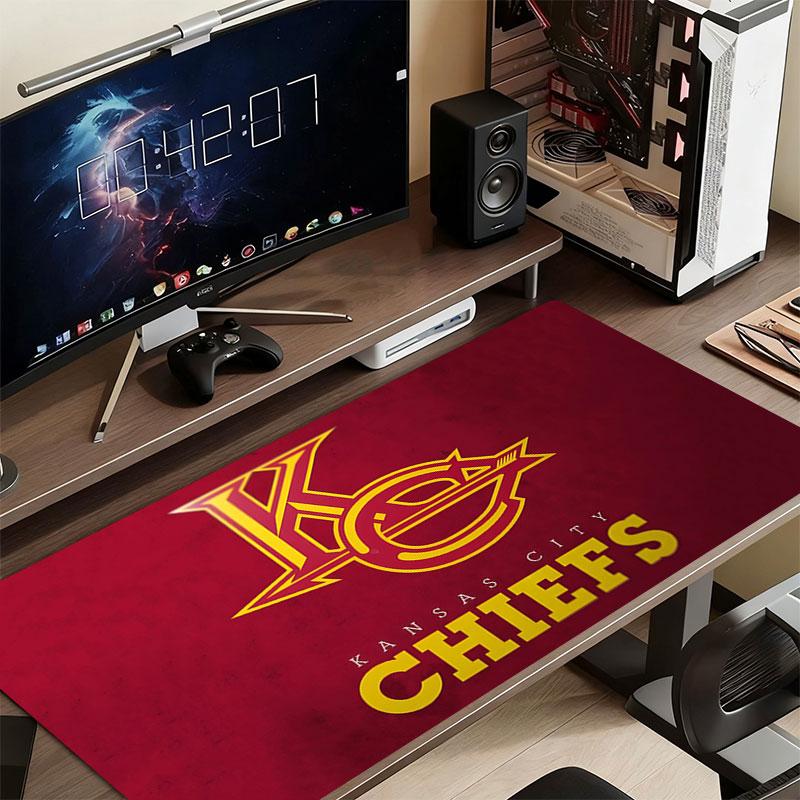 Chiefs Kingdom Mouse Pad, Large Gaming Desk Mat, Non-slip XXL Mousepad for Laptop & Tablet, Mini PC Playmat with Stitched Edges
