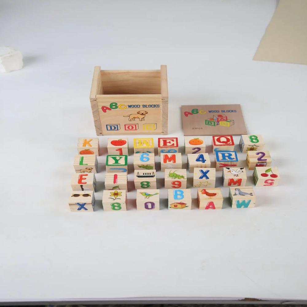 Children's Puzzle Building Blocks That Can Help Children Recognize Numbers, Letters, and Various Things