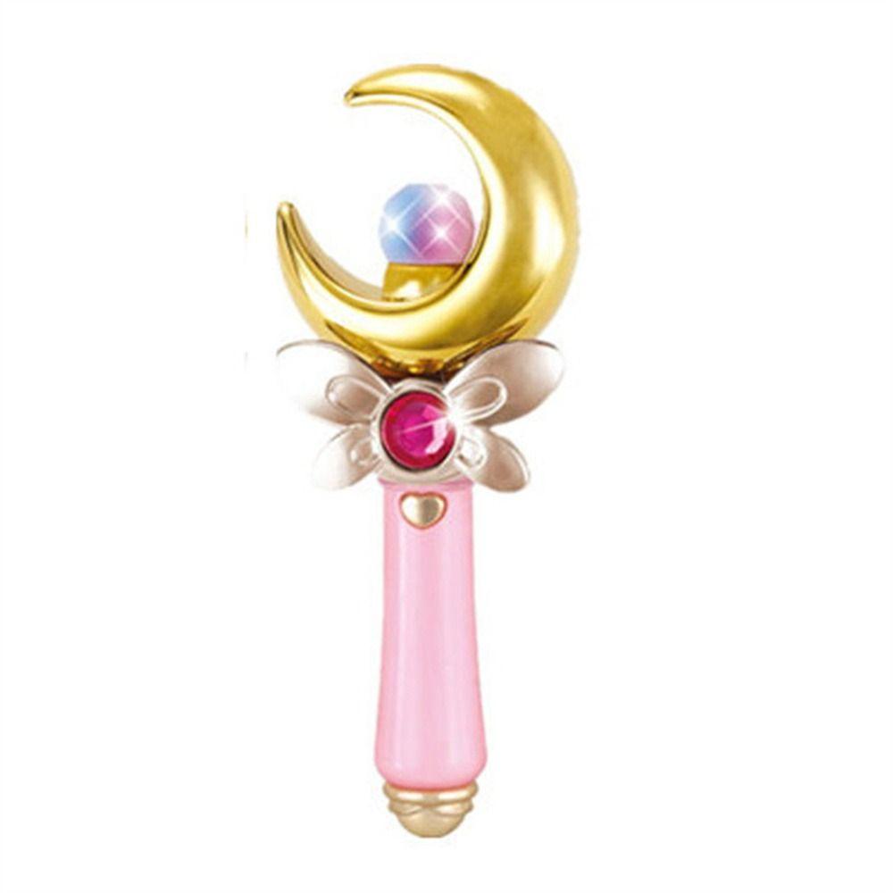 Sound Effect Moon Fairy Stick Princess Wand Shine Glow Stick Girl Magic Wand  Costume Props