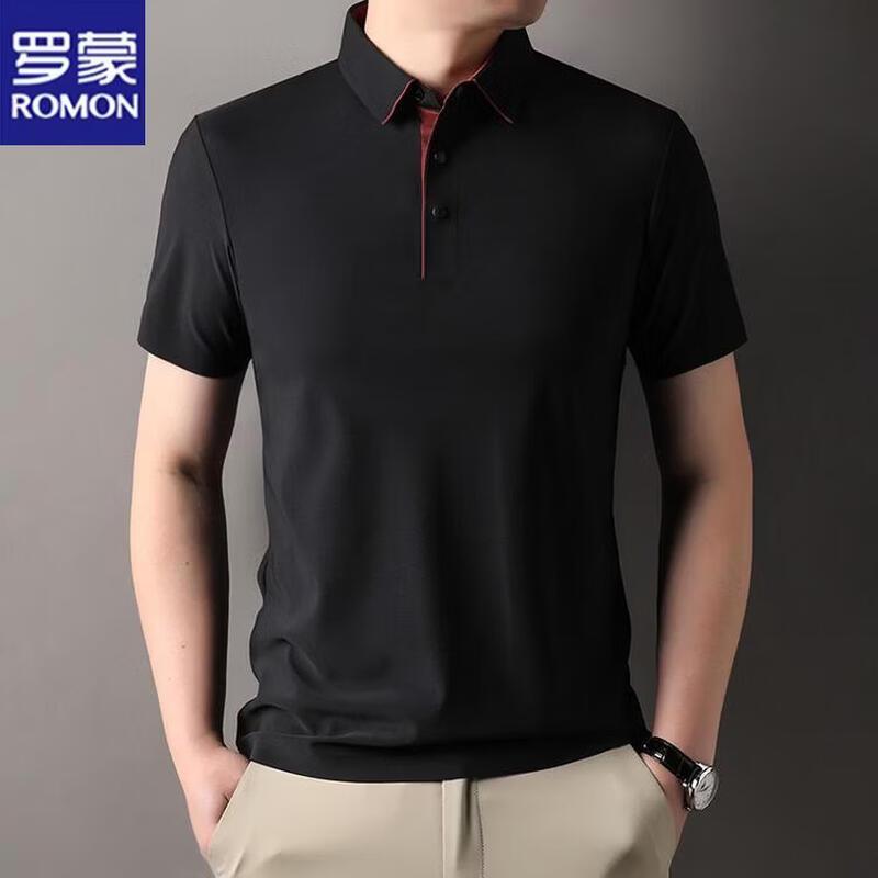 Romon Men s Ice Silk Polo Shirt 195/58