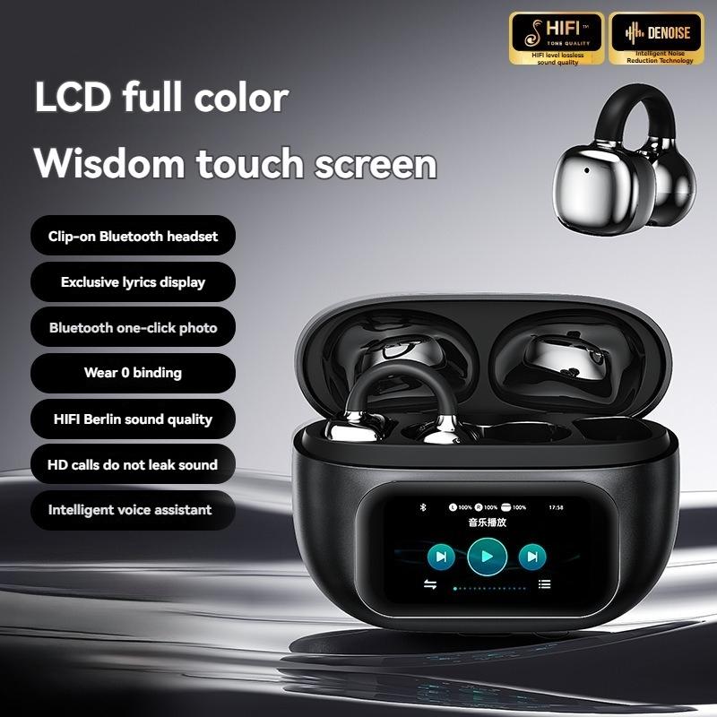 Bluetooth 5.4 Wireless Ear Clip Earphones 144 Languages AI Real Time Translation Headphones Smart Bluetooth Earbuds Device