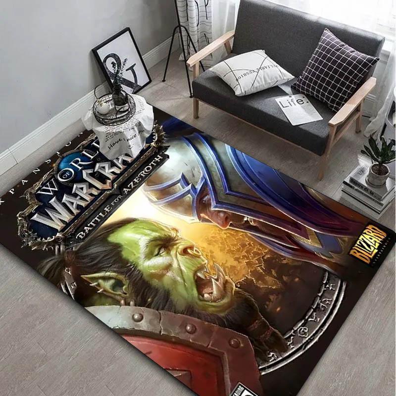 3D W-World Of W-warcraft Video Game Art Carpet Rug Art for Room Decor Home Sofa Halloween Gifts Game Area Rug Non-slip Floor Mat