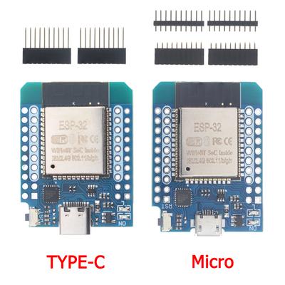 CP2104 ESP32 D1 Mini ESP-32 WiFi+For Bluetooth Internet of Things Development Board Based ESP8266 Module for Arduino with Pins