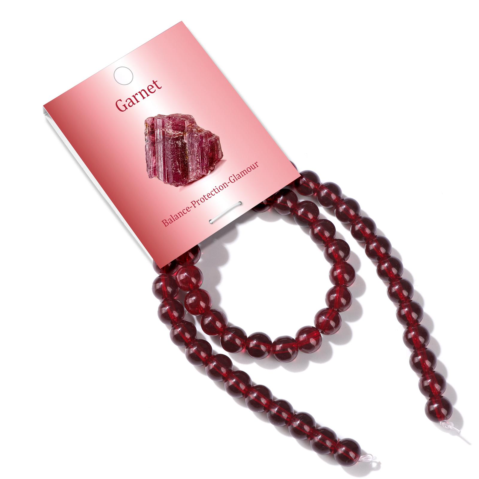 8MM 50pcs Wine Red Garnet Color Dyed Natural Chalcedony Round Spacer Beads for Jewelry Making Accessories 8MM 50PCS