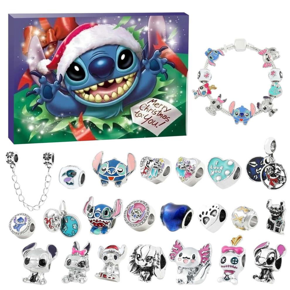 Weihnachts 24 Tage Countdown Adventskalender Armband Stich Charm Perlen Kindergeschenk