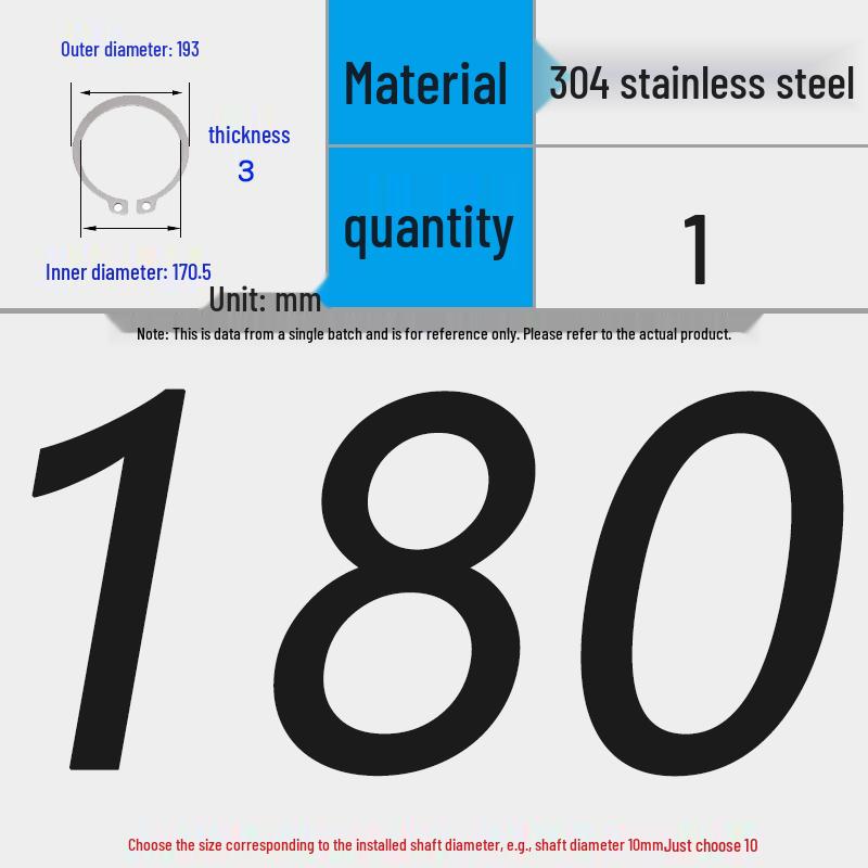 304 Stainless Steel Snap Ring for 3-200 Bearing