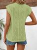 2025 European Women's Jacquard Round Neck Short Sleeve Loose Vest T-Shirt