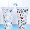 710ml Straw Cup with Lid Single-layer Christmas Magical Color Changing on Cold Cup for Trip