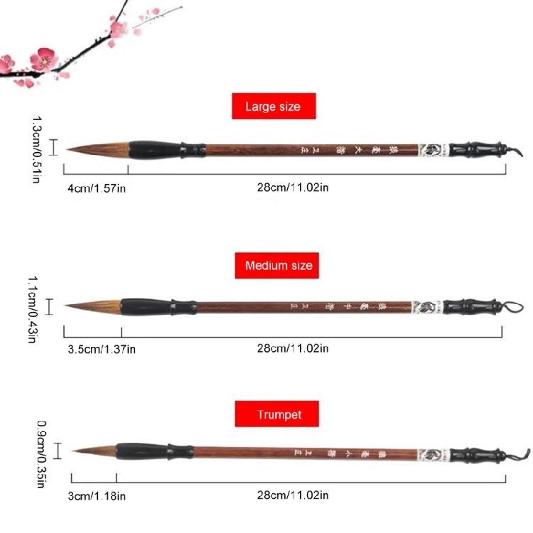 Chinese Calligraphy Brush Professional Sumi Drawing Brush for Chinese Calligraphy Practice Landscape Watercolor Painting