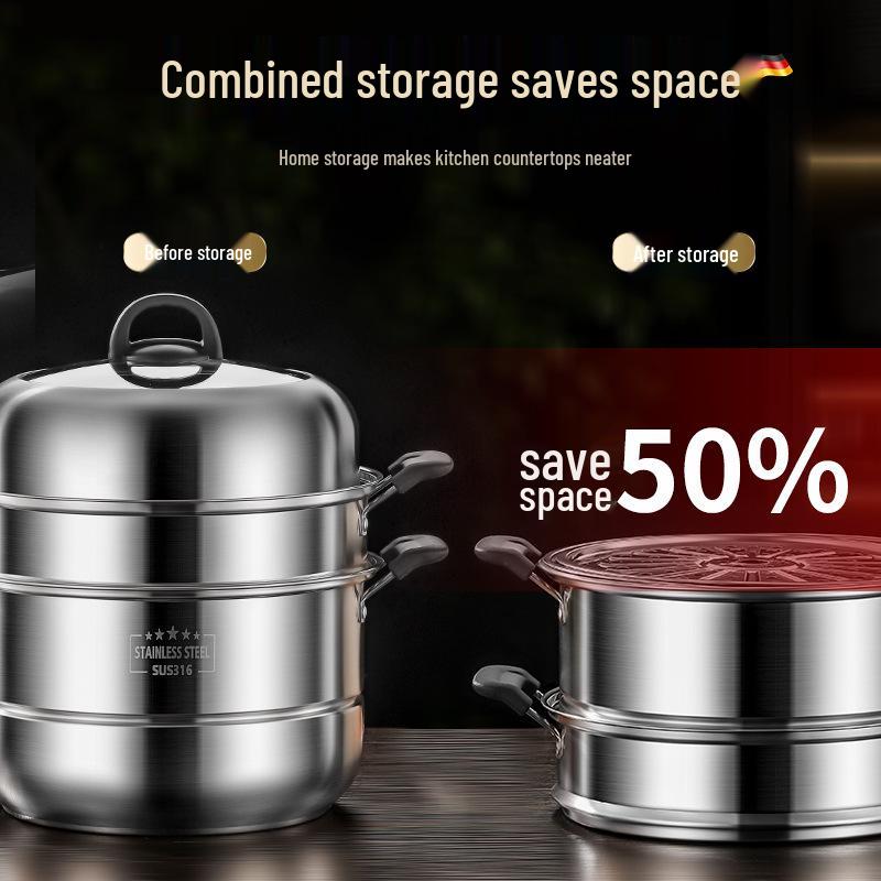 Aburitor Multi-Strat din Oțel Inoxidabil pentru Uz Casnic & Comercial - Compatibil cu Inducție & Gaz