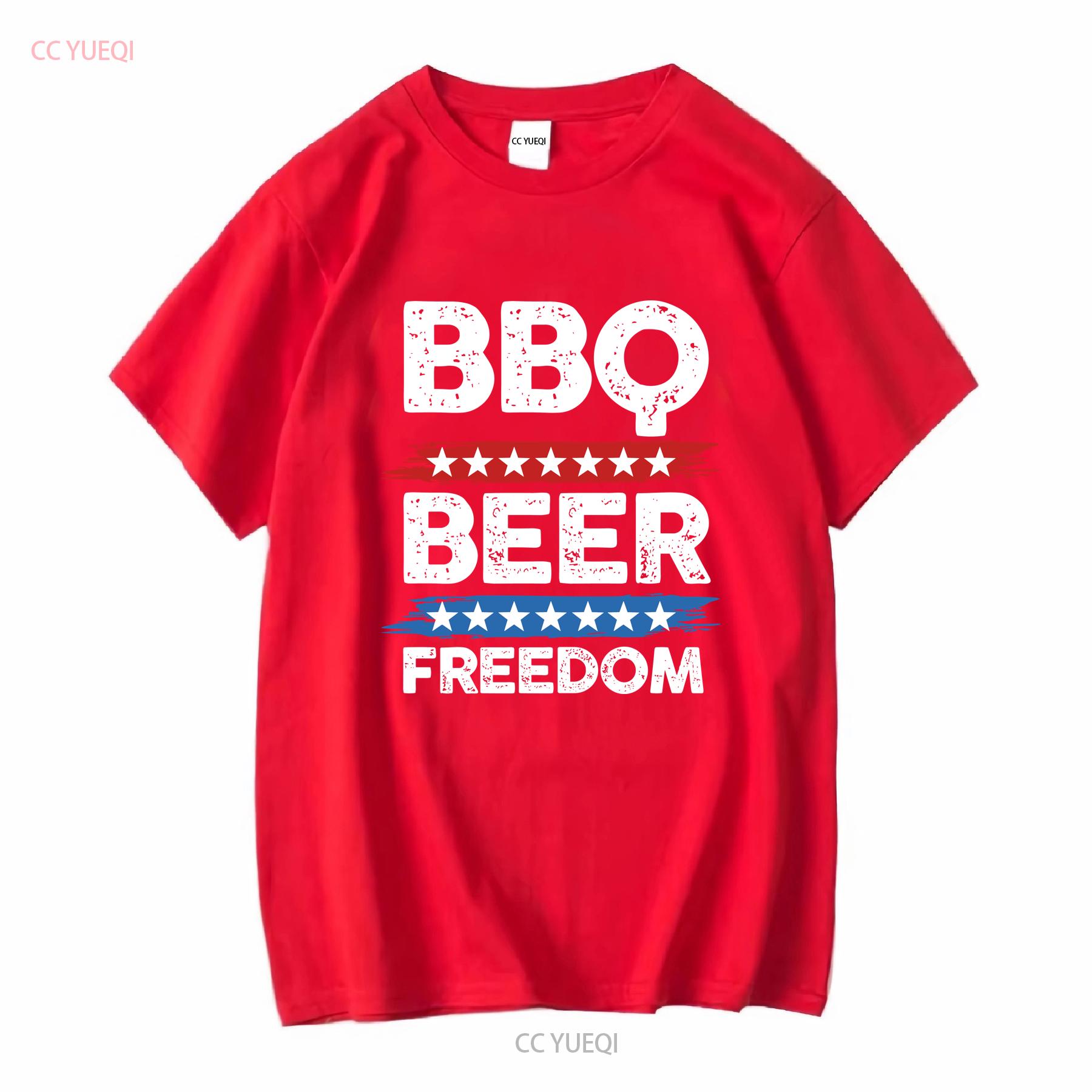 4th of July USA T Shirt America Party BBQ Beer Freedom vintage Washed Breathable Soft Casual Unisex graphic fashion Stylish S