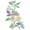 Iron On DIY Embroidered Stickers Flower Shape Clothes Sticker Elegant Flower Embroidery Patch  Bags