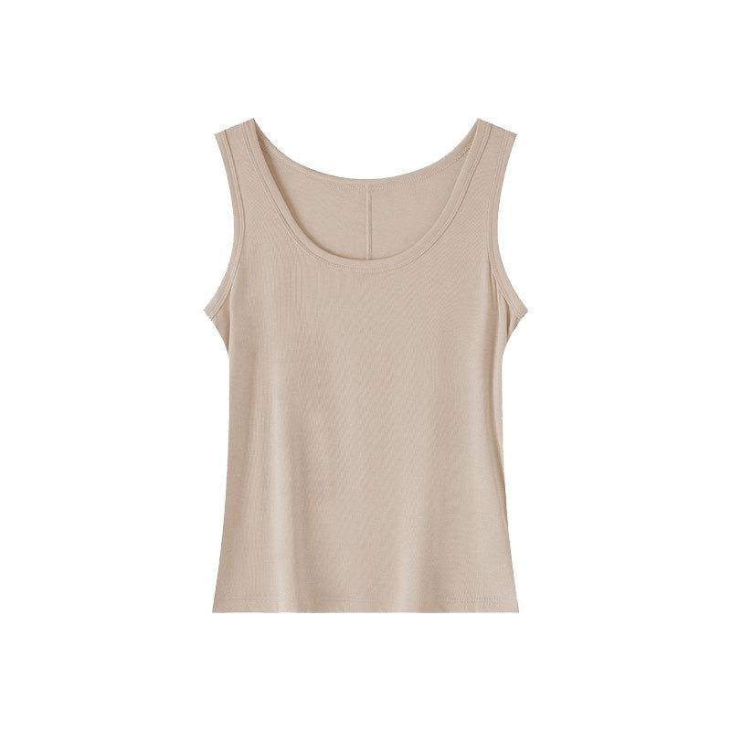 Damen Einfarbig Schmal Geschnitten Dünnes Trägertop Tanktop Sommer Oberbekleidung Innenoberteil