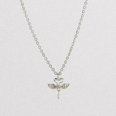 Alaska cuit au four [ARGENT] Collier chaîne Cygne baisers
