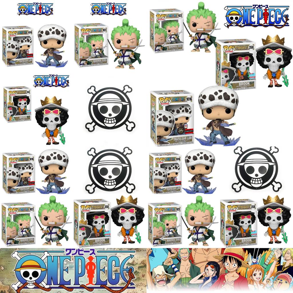 Funko Pop One Piece Luffy Brook Chopper Zoro Nami Law Actionfigur Spielzeug 9cm