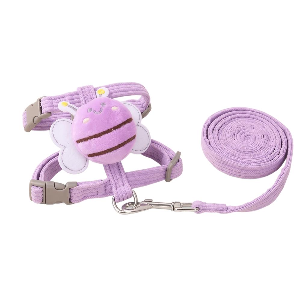 and Small Dog with Leash - Cute Print, Adjustable Vest Walking, 1.8m (6 ft) Leash