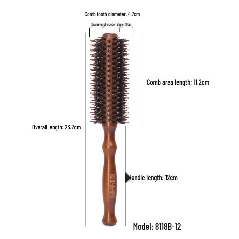 High-Temperature Resistant Pig Bristle and Nylon Curly Hair Styling Comb