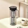 Large Cold Water Pitcher, 2000ml Flip Lid Dispenser for Fridge Side Door, BPA-Free Leakproof Jug with Infuser for Fruit Tea
