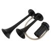 12V 185dB Super Loud Five Trumpet Musical Air Horn with Compressor Black for Trucks Cars