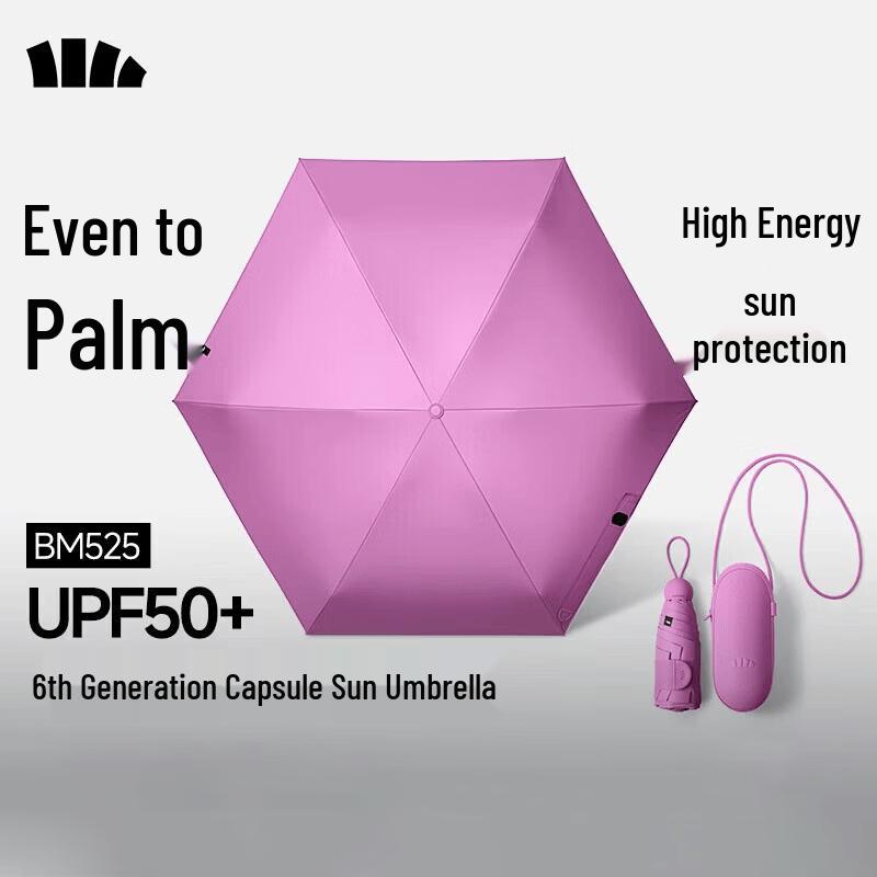 Compact 5-Fold UV Protection Capsule Umbrella