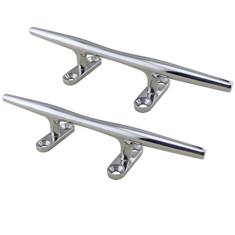 316 Stainless Marine Boat Hollow Open Base Cleat Heavy Duty High Mirror Finish Yacht Rope Hollow Open Base Cleat Bollard Boat
