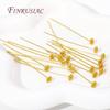 5/10Pcs 18K Gold Plated Flower Shaped Flat Pins For Beads,High Quality Pins For DIY Handmade Jewellery Making Accessories