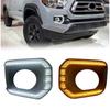 2x LED DRL Driving Turn Signal Lamp Fog Light Bezel For Toyota Tacoma 2016-2023