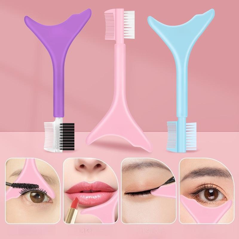 1Pc Mermaid Eyeliner Card - Multifunctional Eye Makeup Aid Tool for Drawing Eyeliner and Eyeshadow
