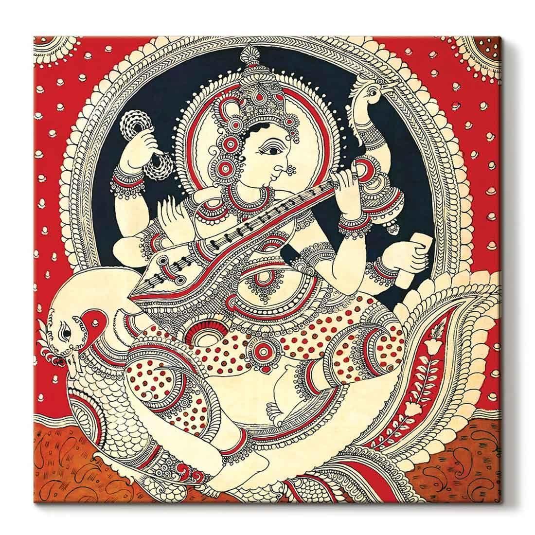 ArtX Canvas Madhubani Goddess Saraswati Devi