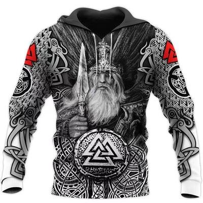 Herren Hoodies Adler Tattoo Muster Wikinger 3D Gedruckt Mode Lässig Harajuku Hip Hop Herbst Und Winter Übergroße Sudaderas
