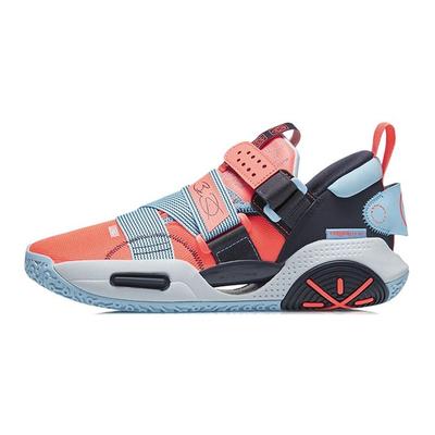 Li Ning All City 9 V2 Youth Low Top Basketballschuhe Kinder Sneaker Orange Blau ABPR055-2