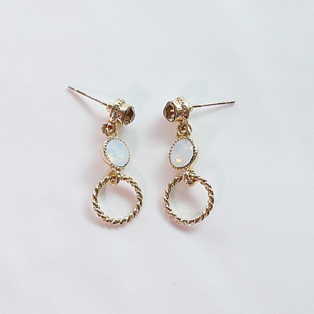 Nia 925 Silver Gold Drop Earrings