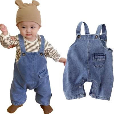 Baby Overalls Denim Baby Shower Gift Pants, Clothes, Kids, Overalls, Boys, Girls, Babies, Stylish, (As Pictured, 73cm)