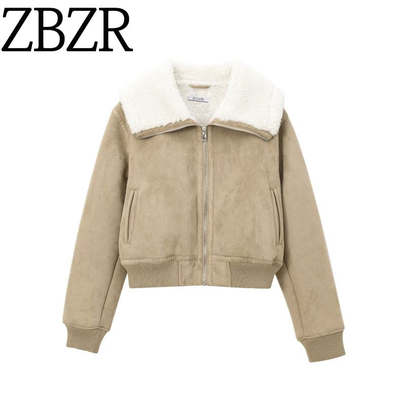 Za Export New Arrival Women's Clothing ZR Fashion Style Fashion All-Match Thread Hem Double-Sided Jacket Outwear 6318268